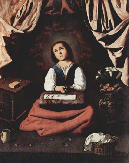 Francisco de Zurbaran The Young Virgin Spain oil painting art